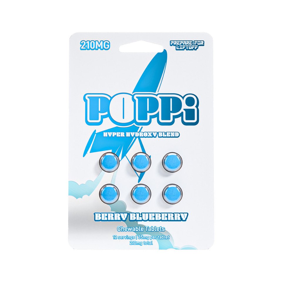 POPPi Hyper Hydroxy Blend 7-OH 35mg Tablets Berry Blueberry