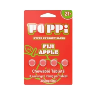 Poppi Hyper 7OH Kratom Extract Tablets Fiji Apple 300mg 4ct (75mg/tab)