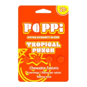 Poppi Hyper 7OH Kratom Extract Tablets Tropical Kush 300mg 4ct (75mg/tab)